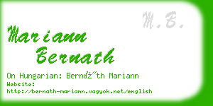 mariann bernath business card